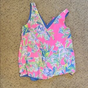 Lilly Pulitzer Pink and Blue Floral Top